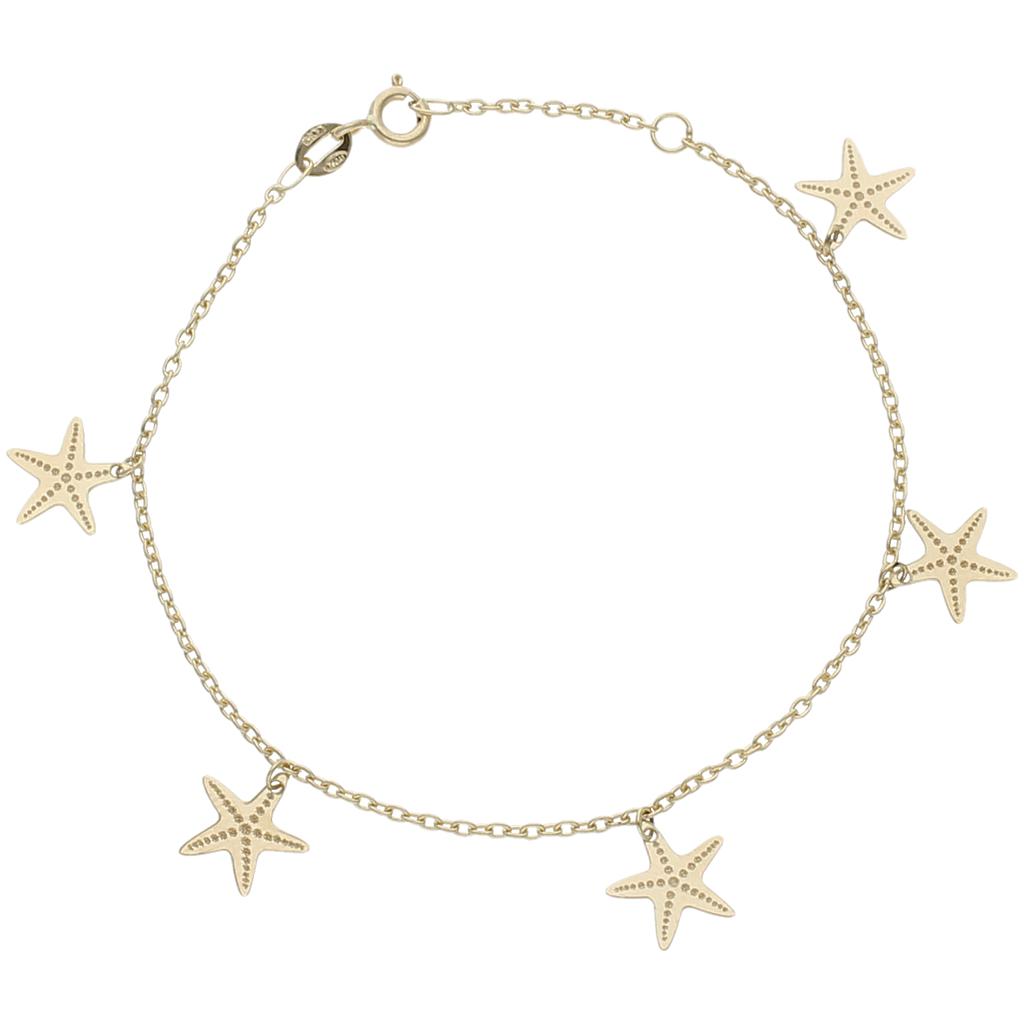 PULSERA MINI CHARMS ESTRELLA DE MAR ORO 18KL