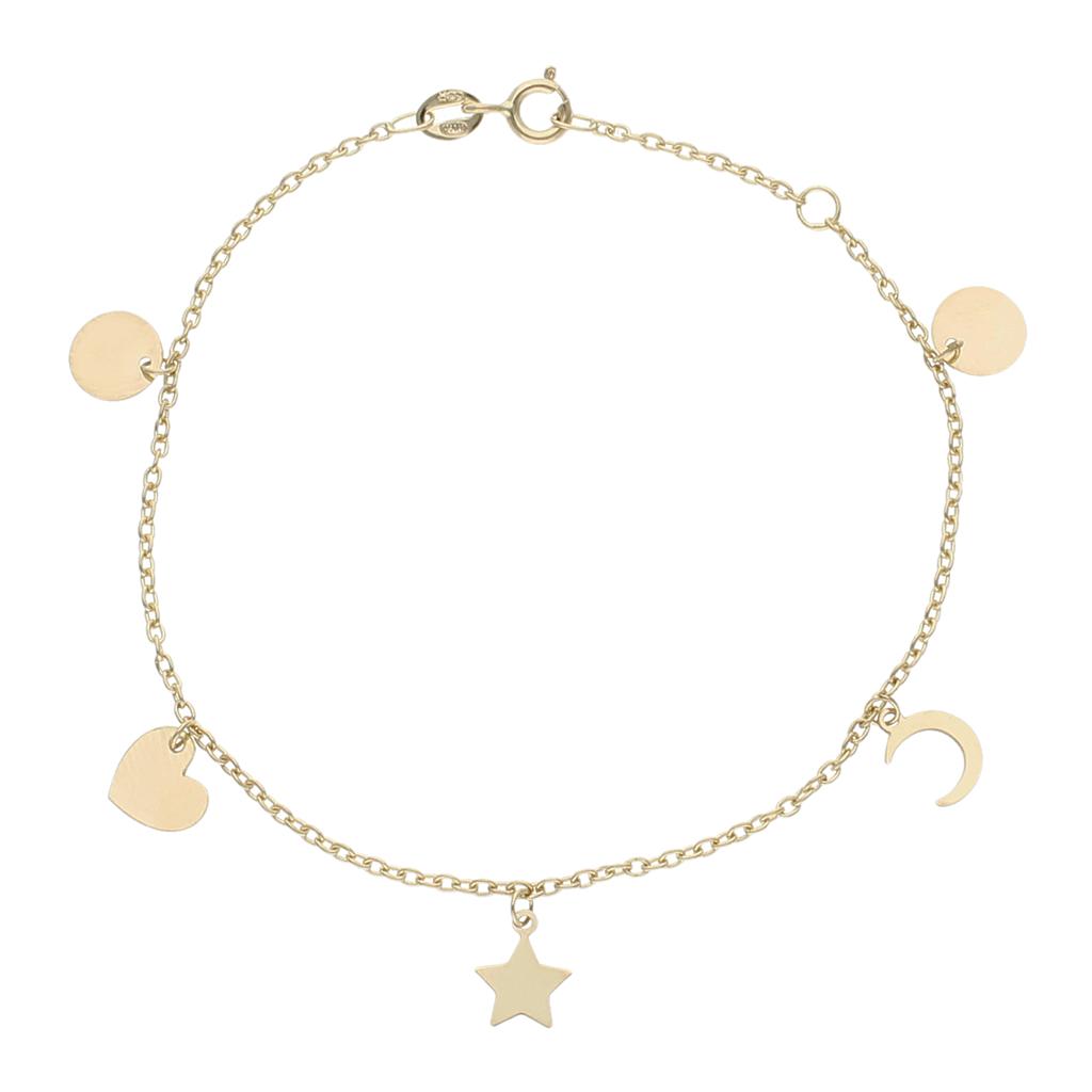 PULSERA MINI CHARMS MIX ORO 18KL