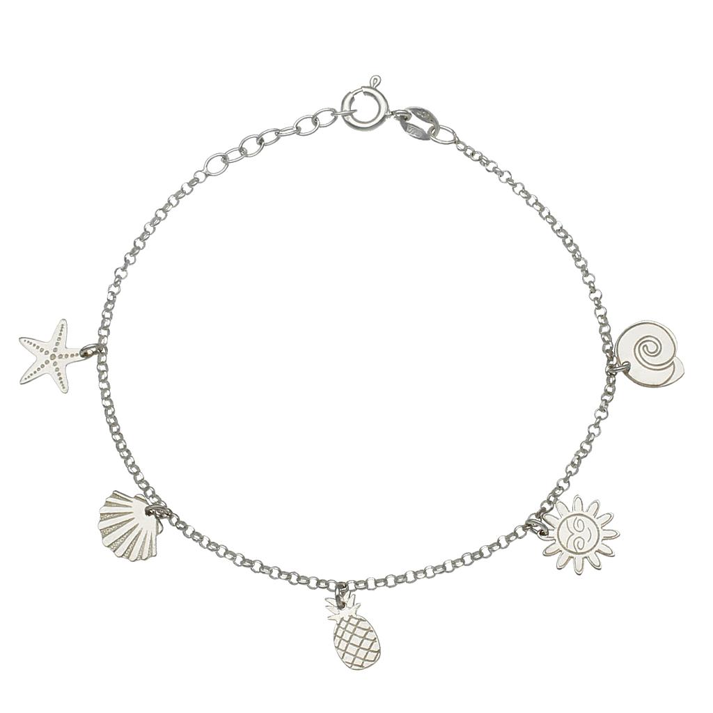 PULSERA MINI CHARMS MIX PLATA 925MM