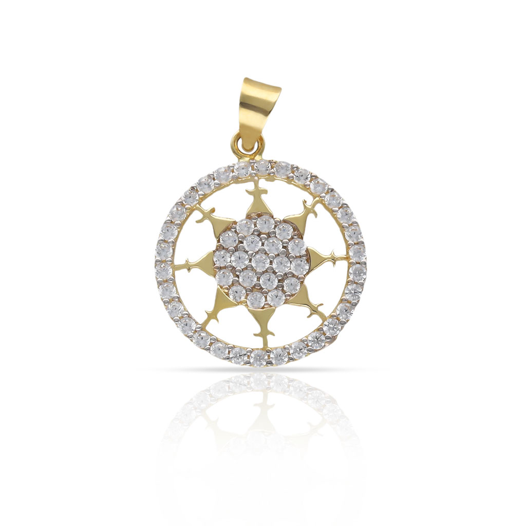 COLGANTE ORO 18KL SOL CIRCONITAS