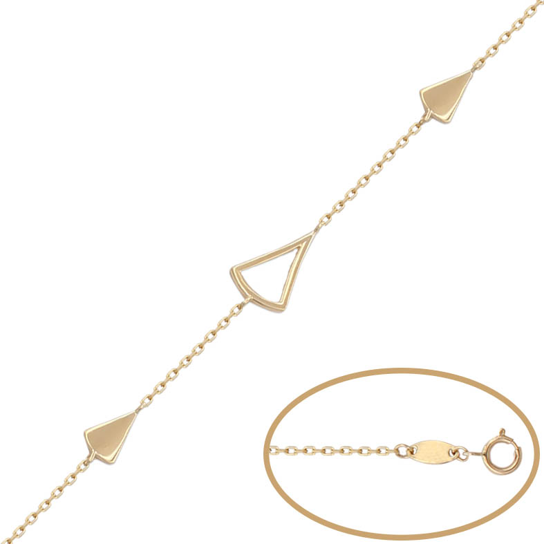 PULSERA ORO 18KL - 3 TRIANGULOS