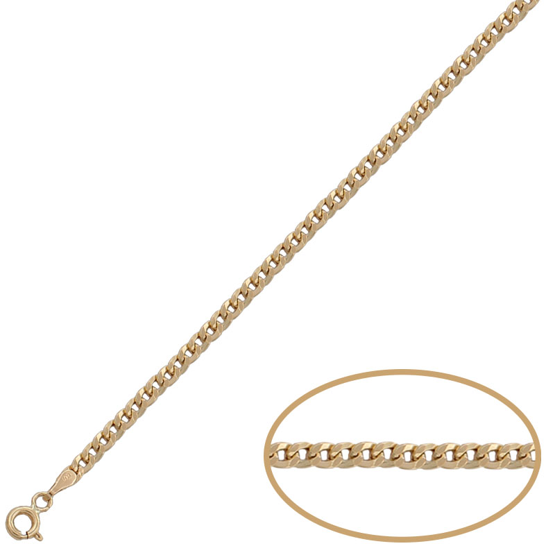 PULSERA ORO 18KL BARBADA HUECA - 3MM