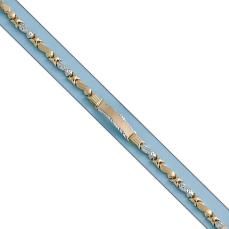 PULSERA ORO 18KL BICOLOR CON PLACA