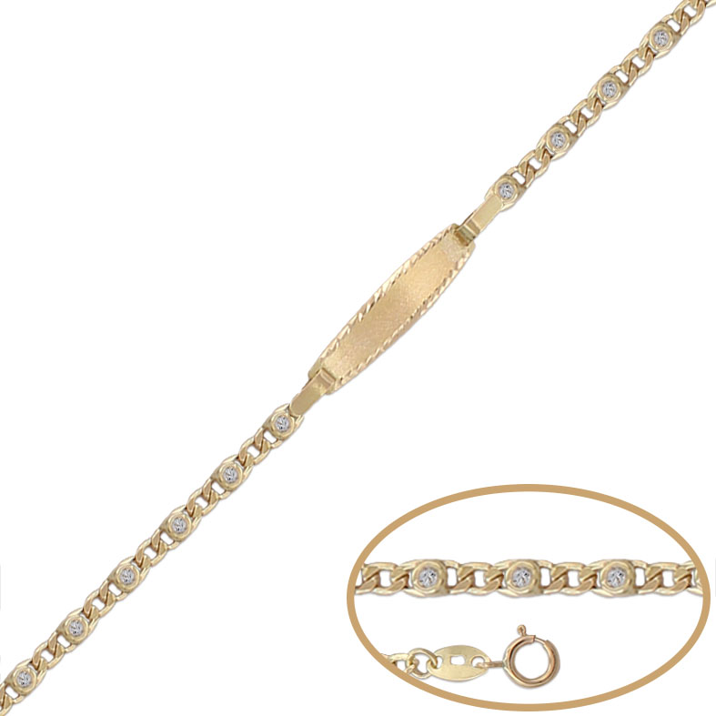 PULSERA ORO 18KL CIRCONITAS - 12CM