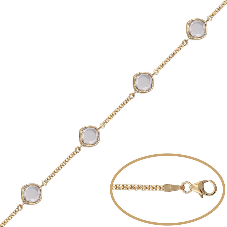 PULSERA ORO 18KL PIEDRA CIRCONITA