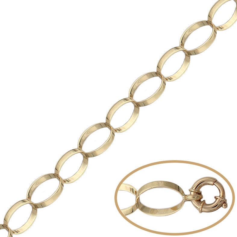 PULSERA OVAL ORO 18KL