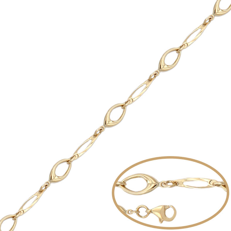 PULSERA OVAL ORO 18KL 