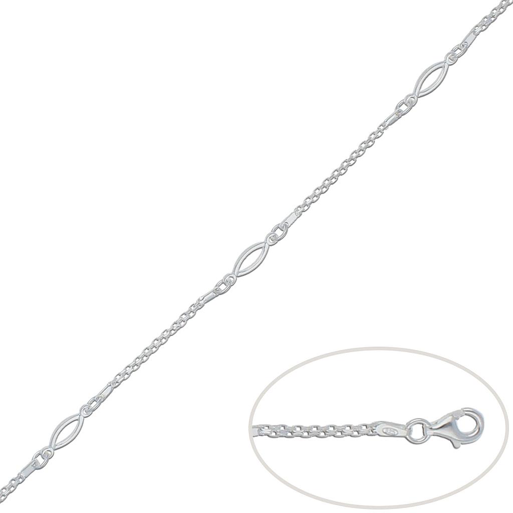 PULSERA OVAL PLATA 925MM