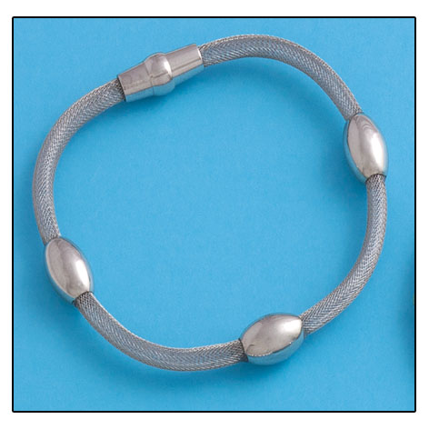 PULSERA OVALOS PLATA 925MM