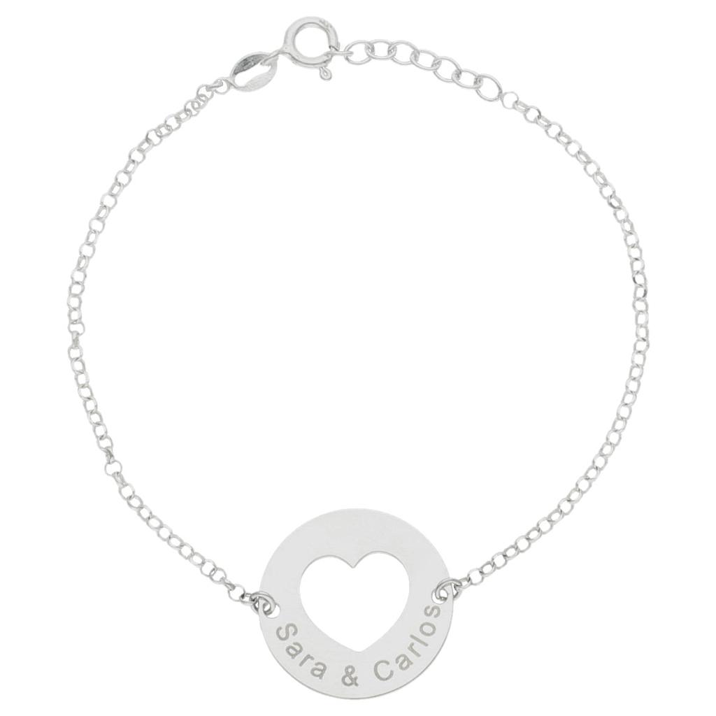 PULSERA PLATA 925MM CORAZON - 18MM