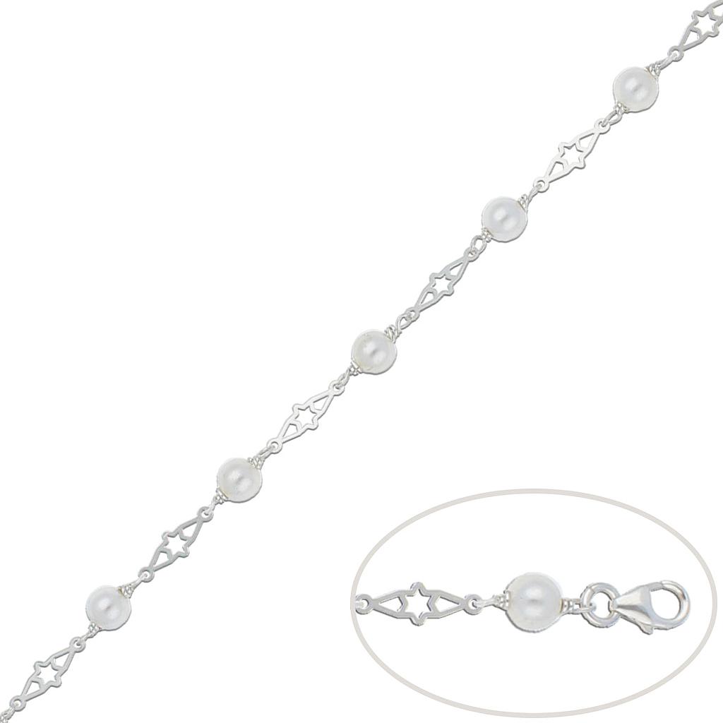 PULSERA PLATA 925MM PERLAS