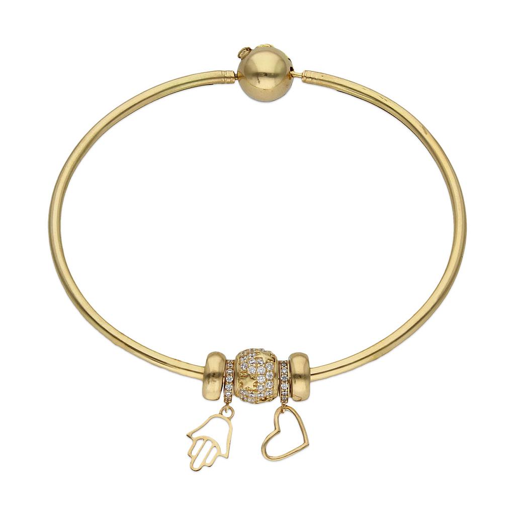 PULSERA RIGIDA ORO 18KL - MANO DE FATIMA