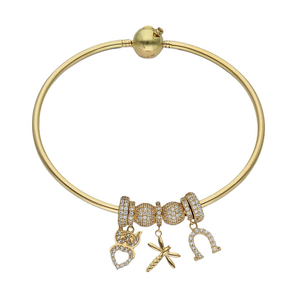 PULSERA RIGIDA ORO 18KL - SUERTE