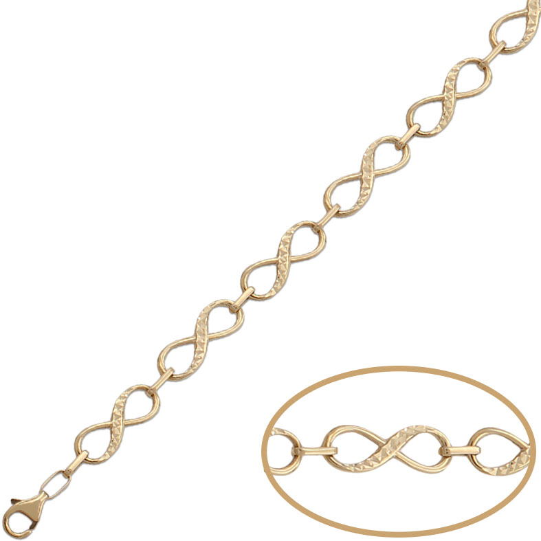 PULSERA TALLADA INFINITOS ORO 18KL