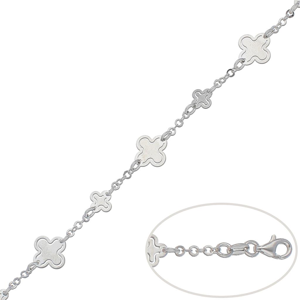 PULSERA TREBOL PLATA 925MM