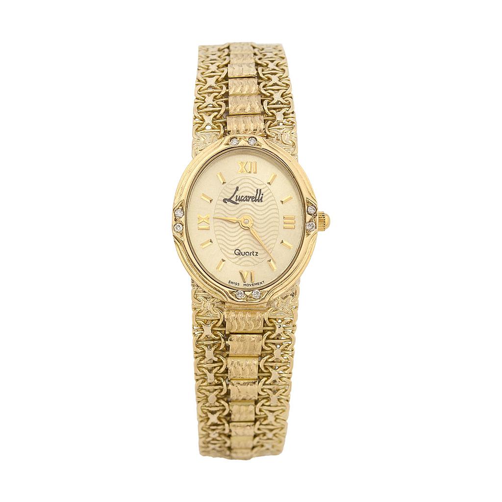 RELOJ SEÑORA ORO 18KL LUCARELLI DIAMANTES