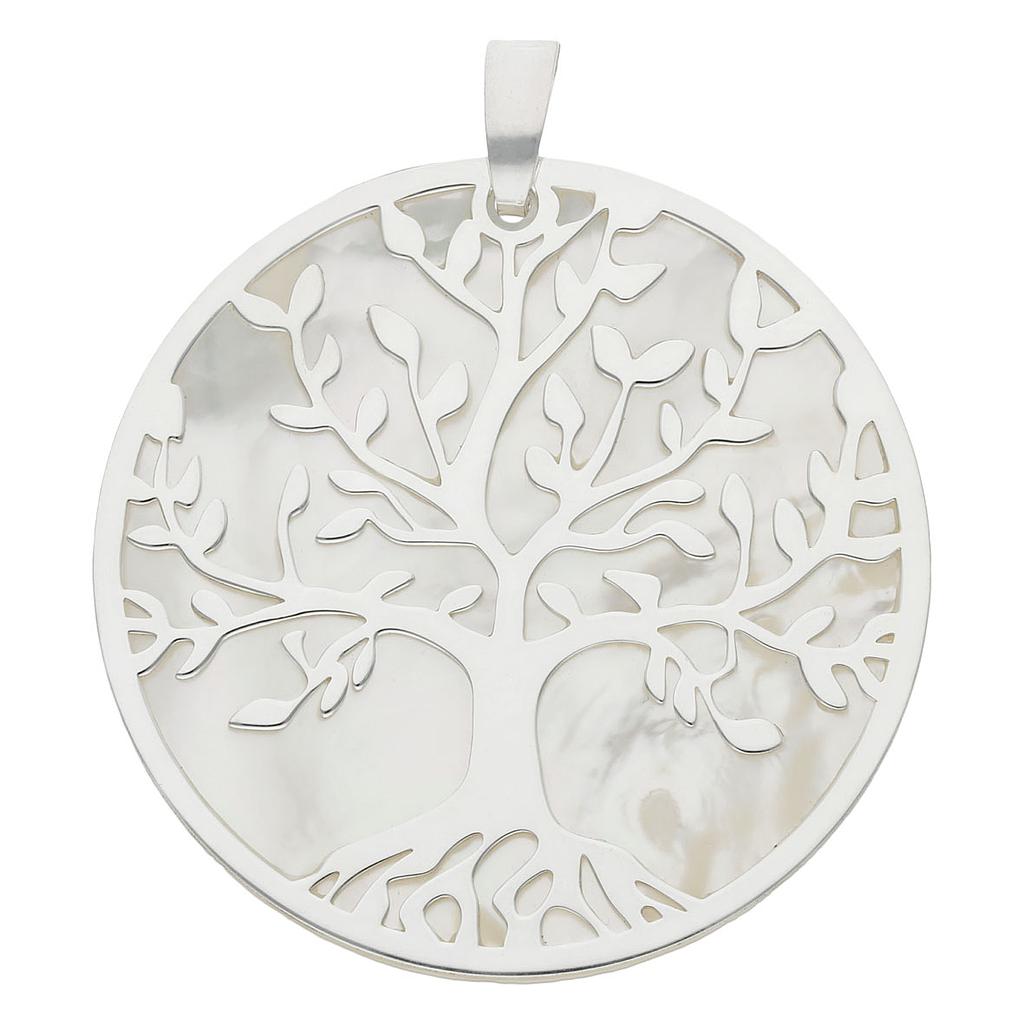 COLGANTE PLATA 925MM ARBOL DE LA VIDA NACAR - 40MM