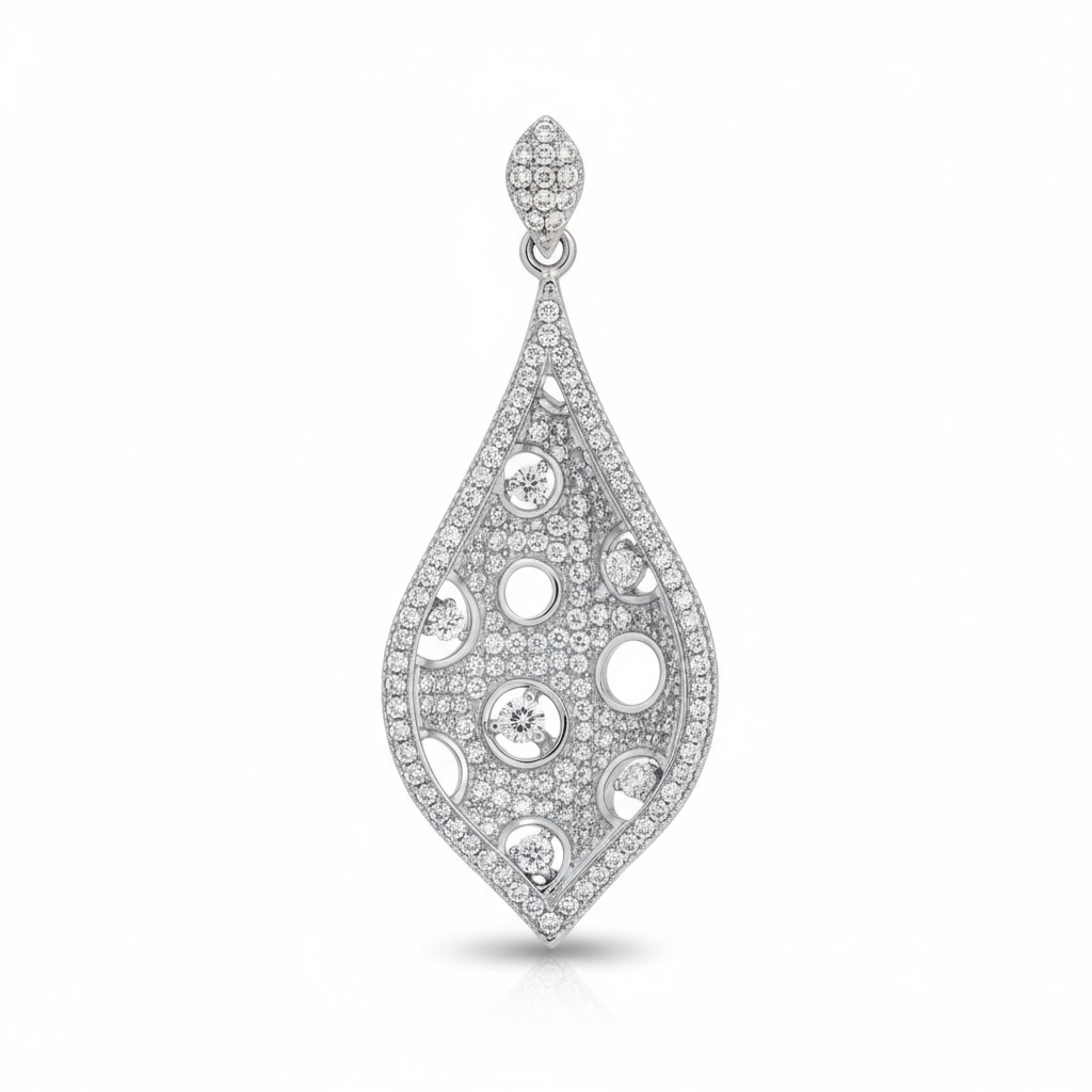 COLGANTE PLATA 925MM CIRCONITAS
