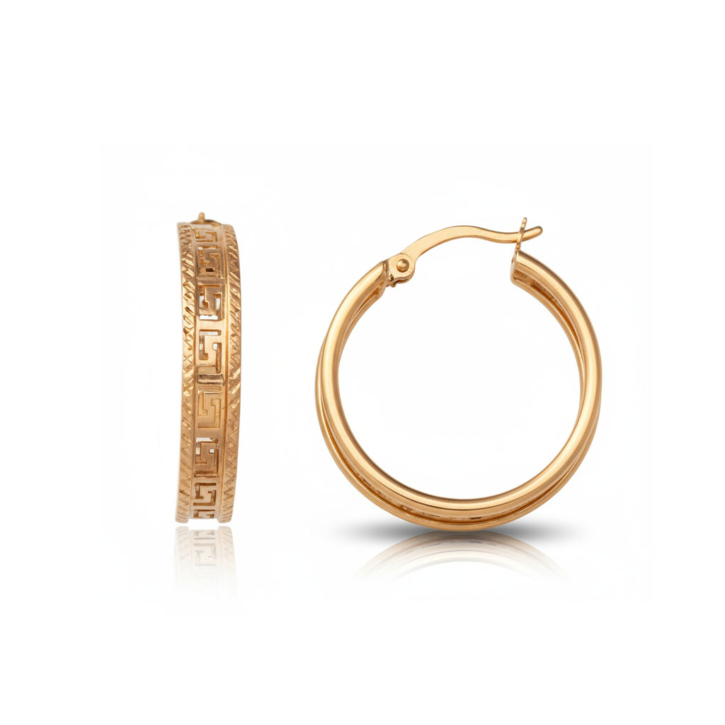 AROS ORO 18KL GRECA  -20MM