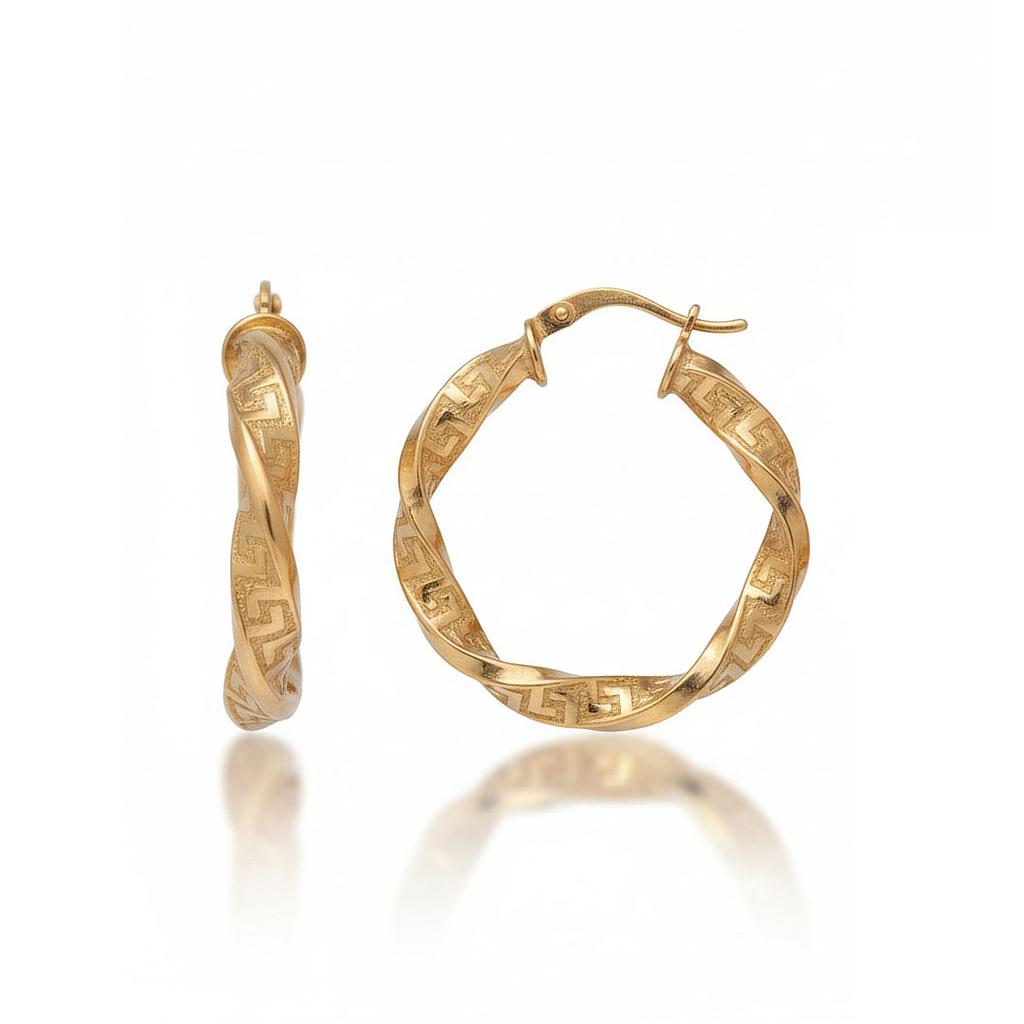 AROS ORO 18KL GRECA - 24MM