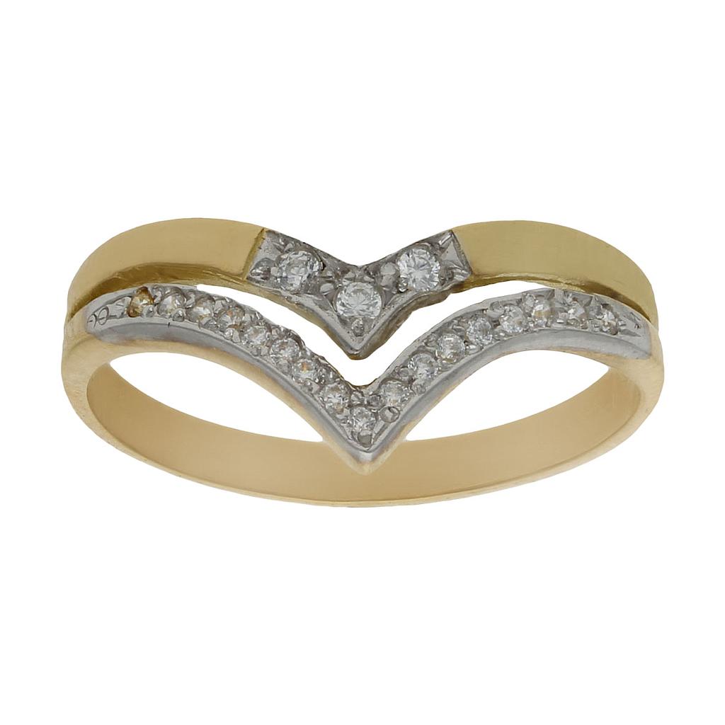 SORTIJA BICOLOR ORO 18KL CIRCONITAS