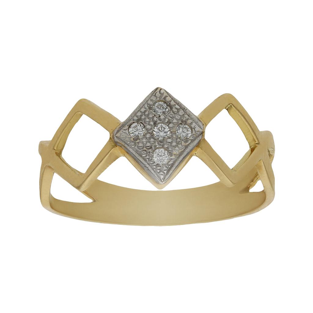 SORTIJA BICOLOR ORO 18KL CIRCONITAS