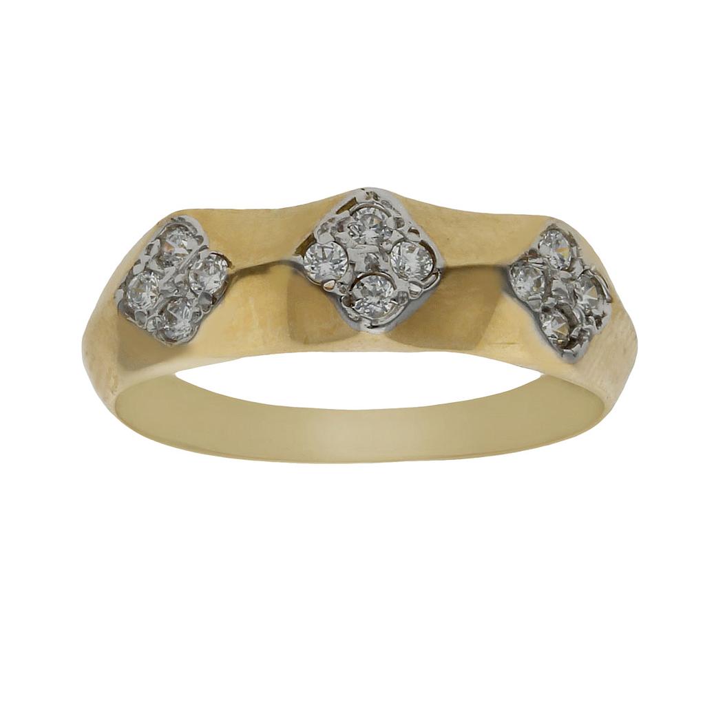 SORTIJA BICOLOR ORO 18KL CIRCONITAS