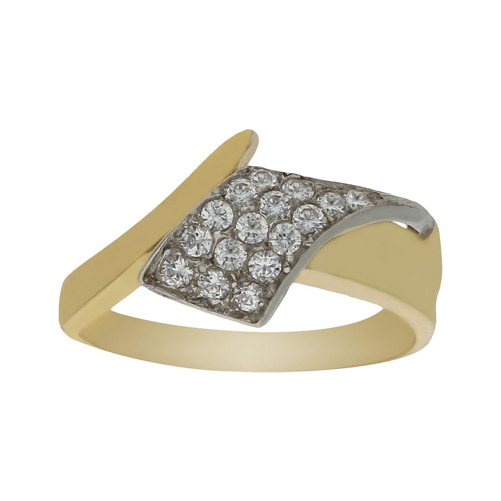 SORTIJA BICOLOR ORO 18KL CIRCONITAS