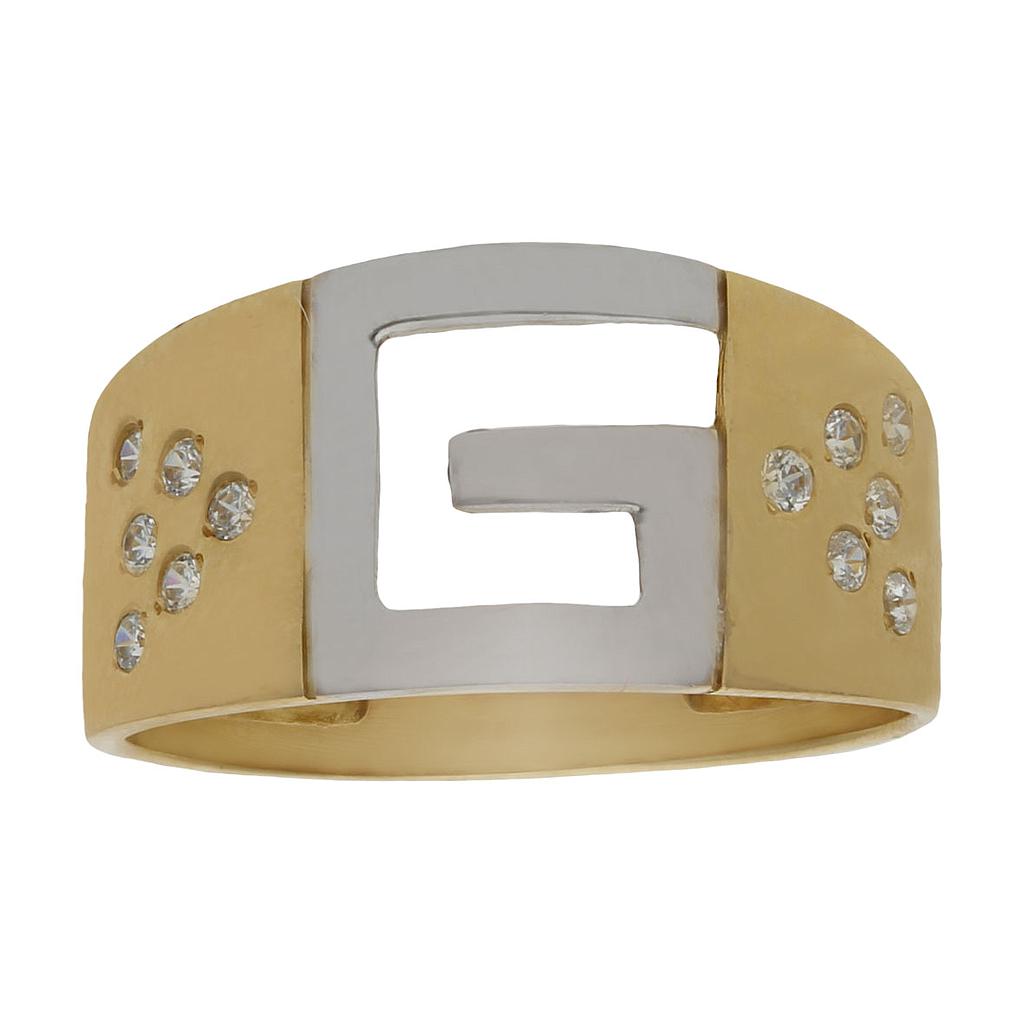 SORTIJA BICOLOR ORO 18KL CIRCONITAS