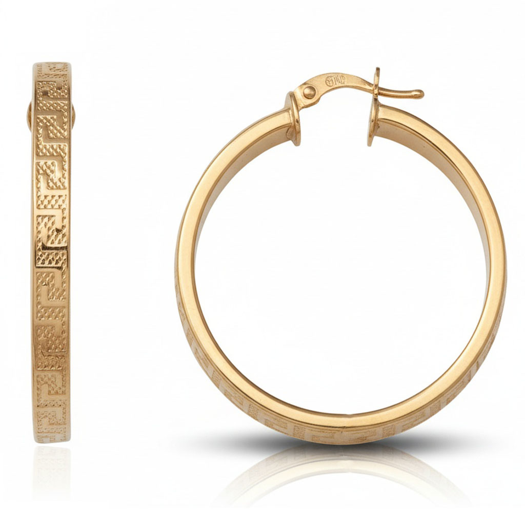 AROS ORO 18KL GRECA - 30MM