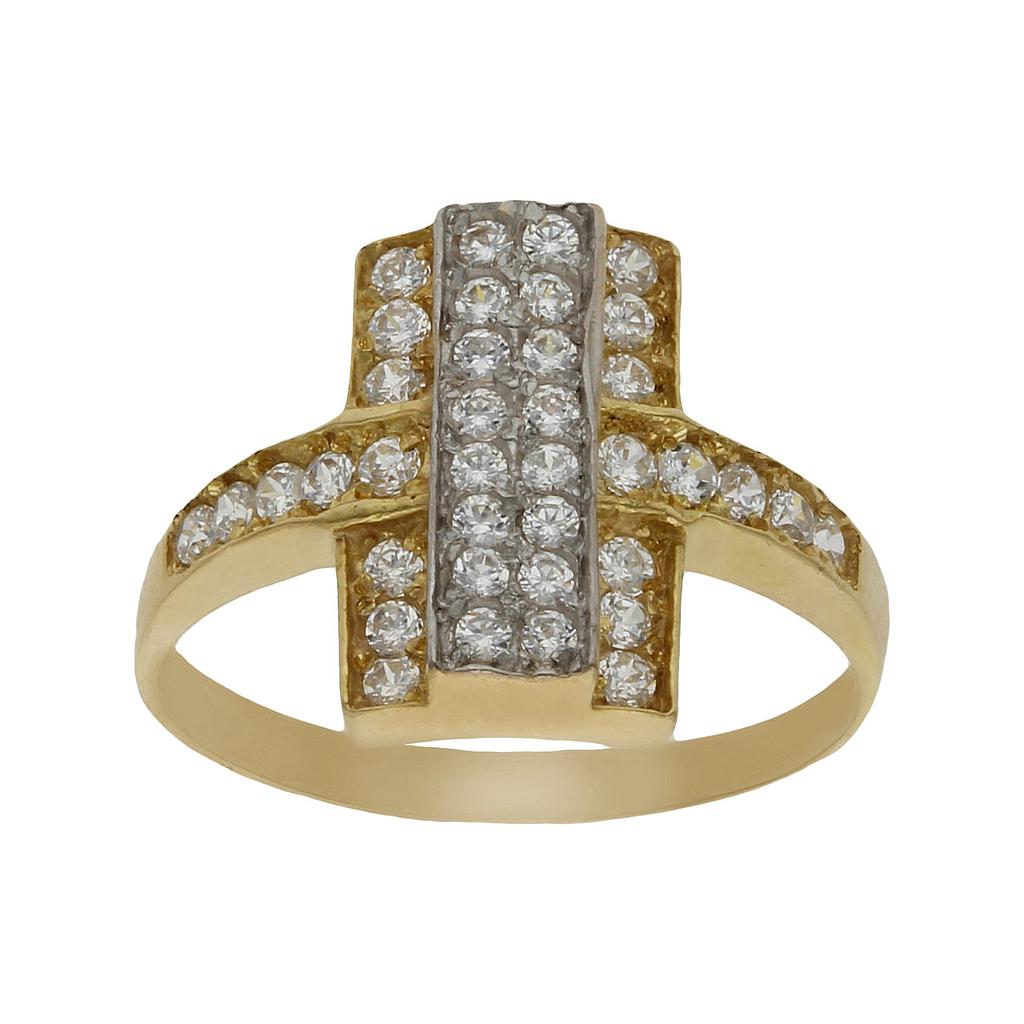 SORTIJA BICOLOR ORO 18KL CIRCONITAS