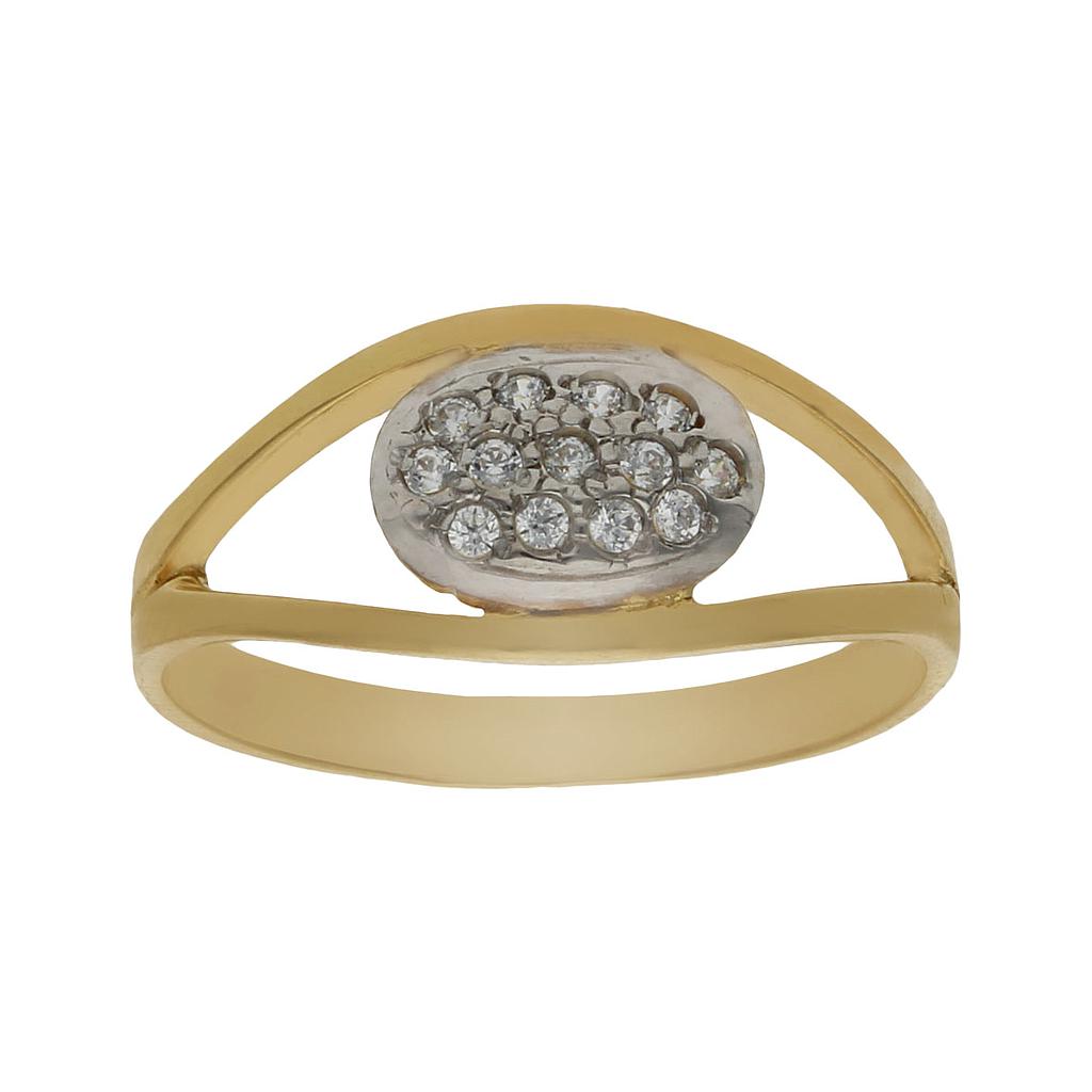 SORTIJA BICOLOR ORO 18KL CIRCONITAS