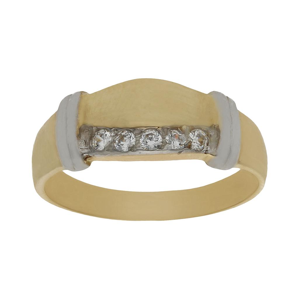 SORTIJA BICOLOR ORO 18KL CIRCONITAS