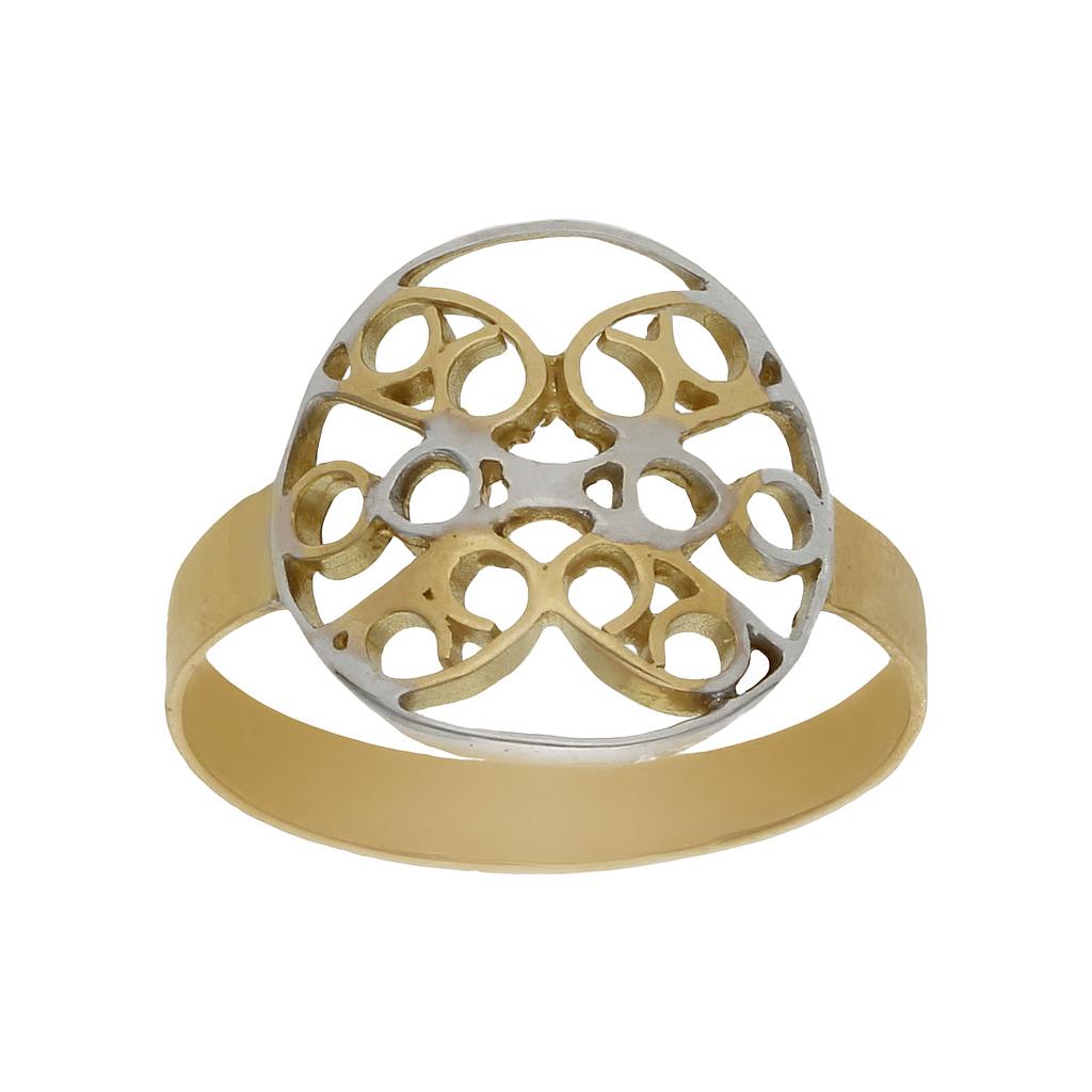 SORTIJA BICOLOR ORO 18KL CIRCULAR