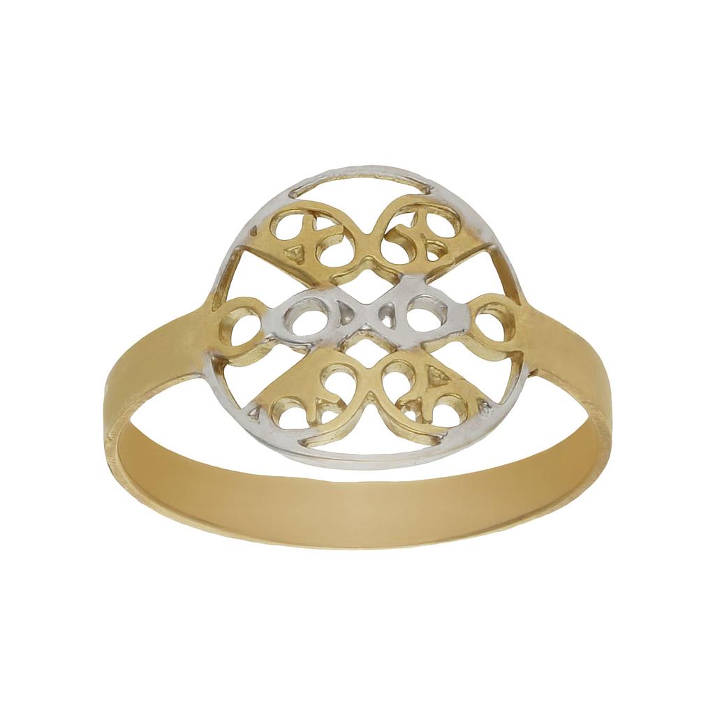 SORTIJA BICOLOR ORO 18KL CIRCULAR 