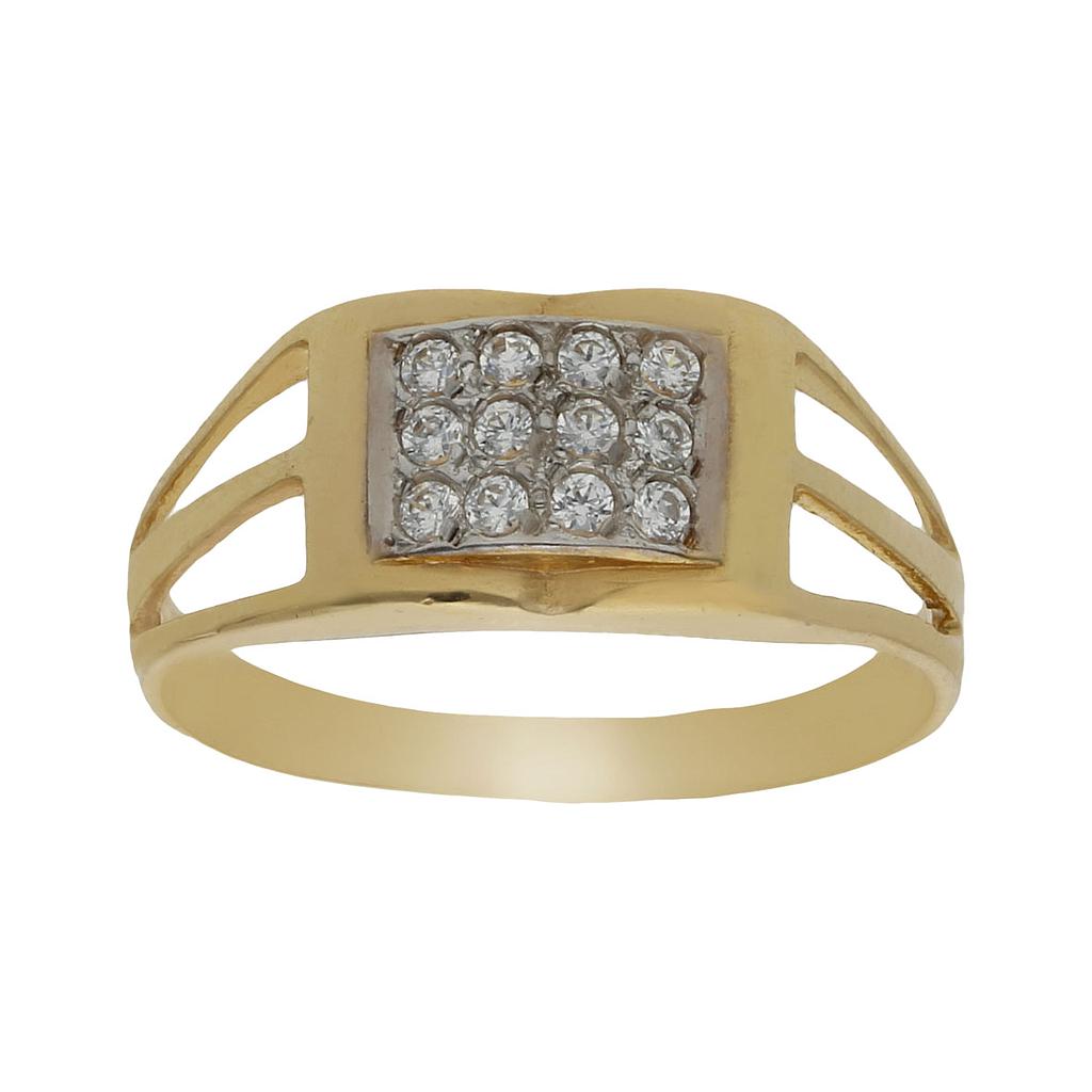 SORTIJA BICOLOR ORO DE 18KL CIRCONITAS