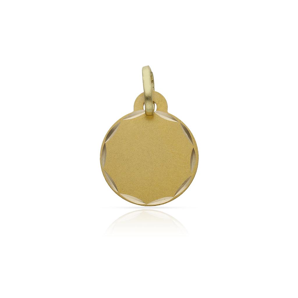 DISCO ORO 18KL TALLADO - 13MM