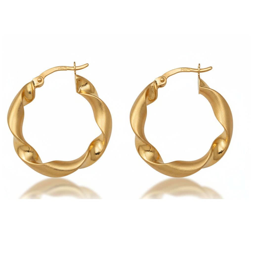 AROS ORO 18KL ONDULADOS - 21MM
