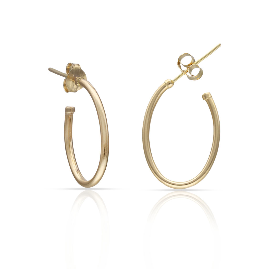 AROS ORO 18KL OVAL - 12x16MM