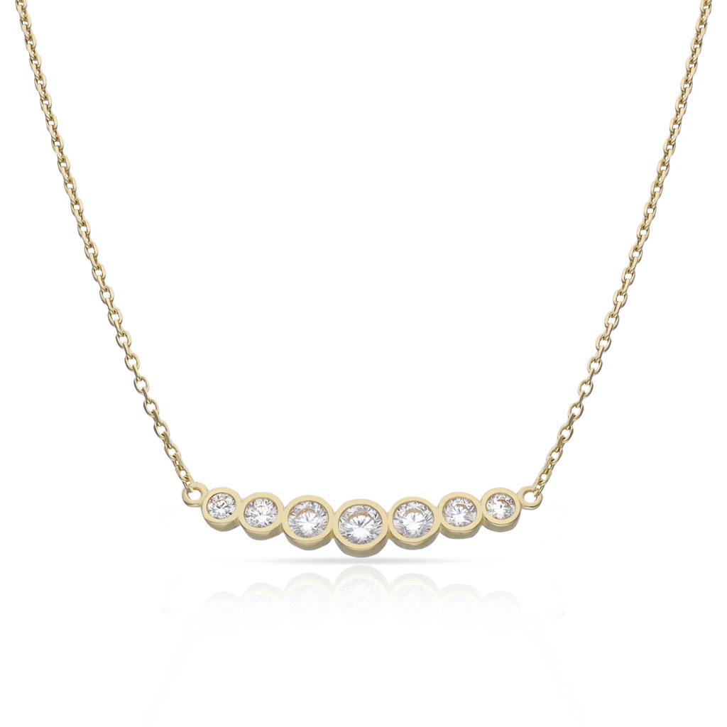 GARGANTILLA ORO 18KL CURVA CIRCONITAS