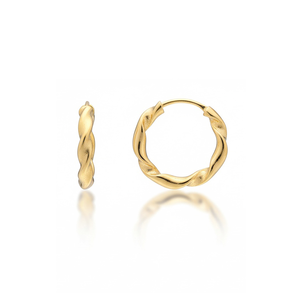 AROS ORO 18KL RIZADOS - 11MM