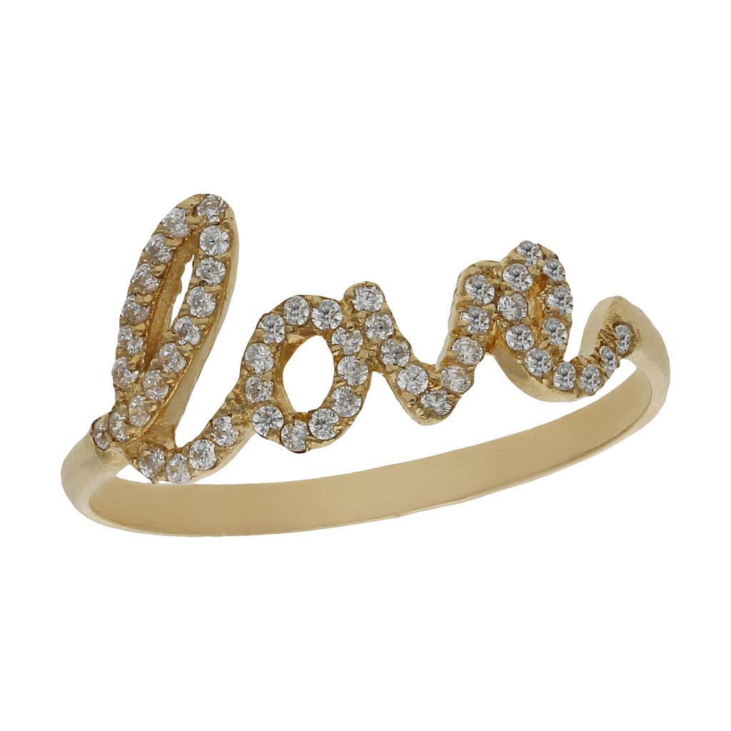 SORTIJA LOVE ORO 18KL CIRCONITAS