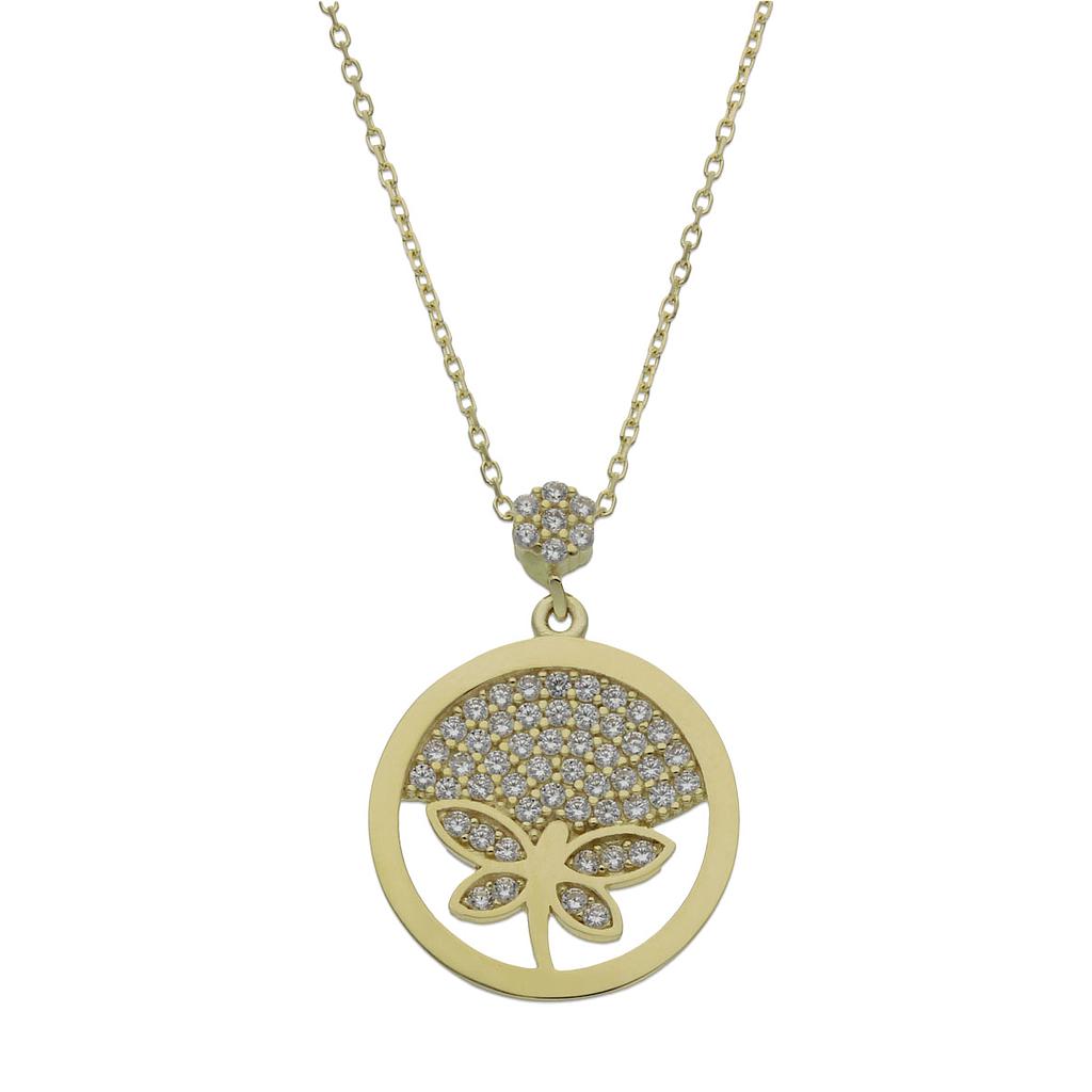 GARGANTILLA ORO 18KL LIBELULA CIRCONITAS