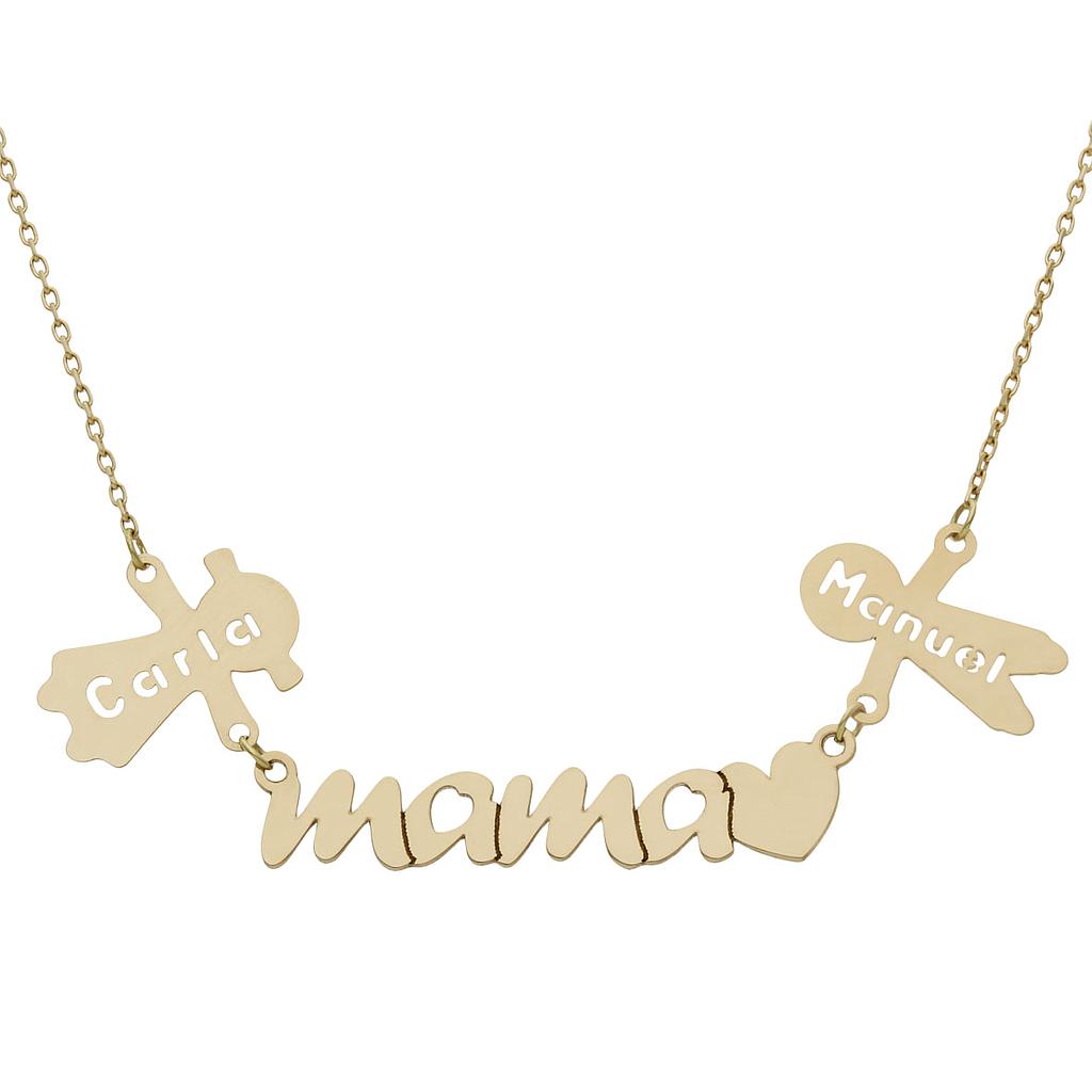 GARGANTILLA ORO 18KL MAMA + NIÑOS
