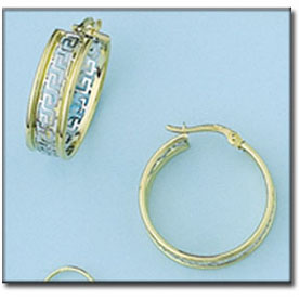 AROS ORO 18KL BICOLOR GRECA