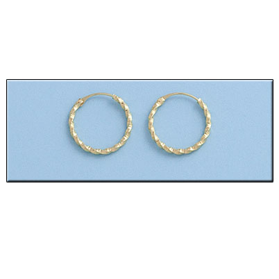 AROS ORO 18KL RIZADOS - 13MM