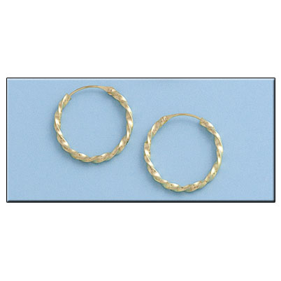 AROS ORO 18KL RIZADOS - 16MM