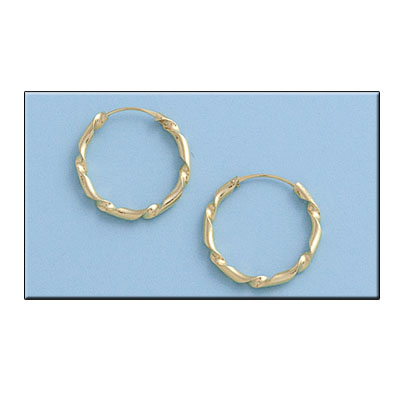 AROS ORO 18KL RIZADOS - 17MM