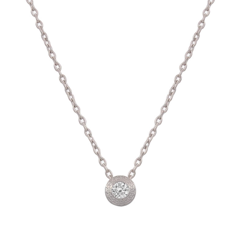 GARGANTILLA ORO BLANCO 18KL CHATON - 5MM