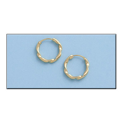 AROS ORO 18KL RIZADOS - 9MM